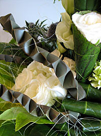 closeup showing plaited Phormium leaves